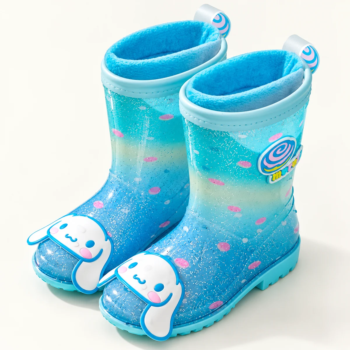 Bottes de pluie fille à lapins et motifs colorés – Image 4