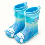 Bottes de pluie fille à lapins et motifs colorés