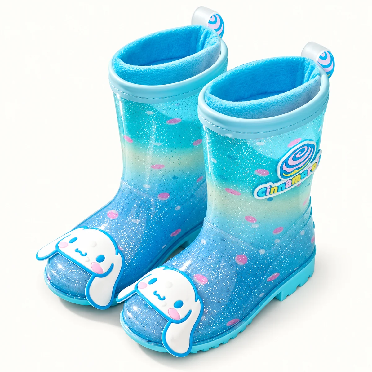 Bottes de pluie fille à lapins et motifs colorés