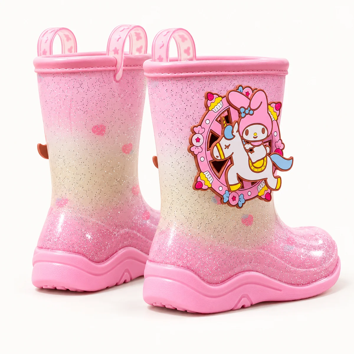 Bottes de pluie fille pailletées à motif lapin – Image 3