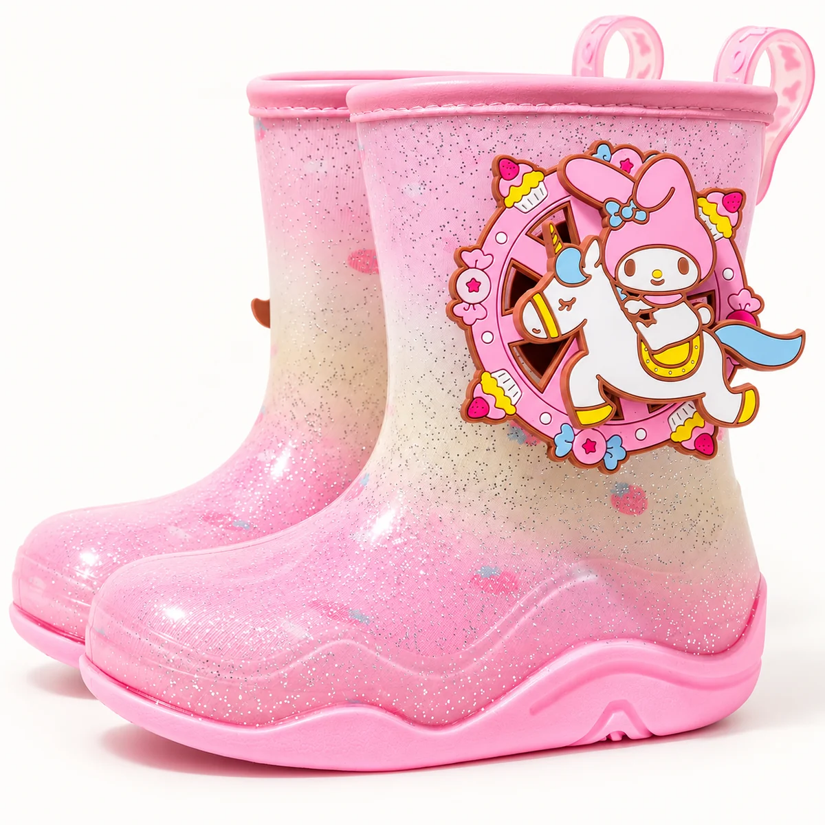 Bottes de pluie fille pailletées à motif lapin – Image 4