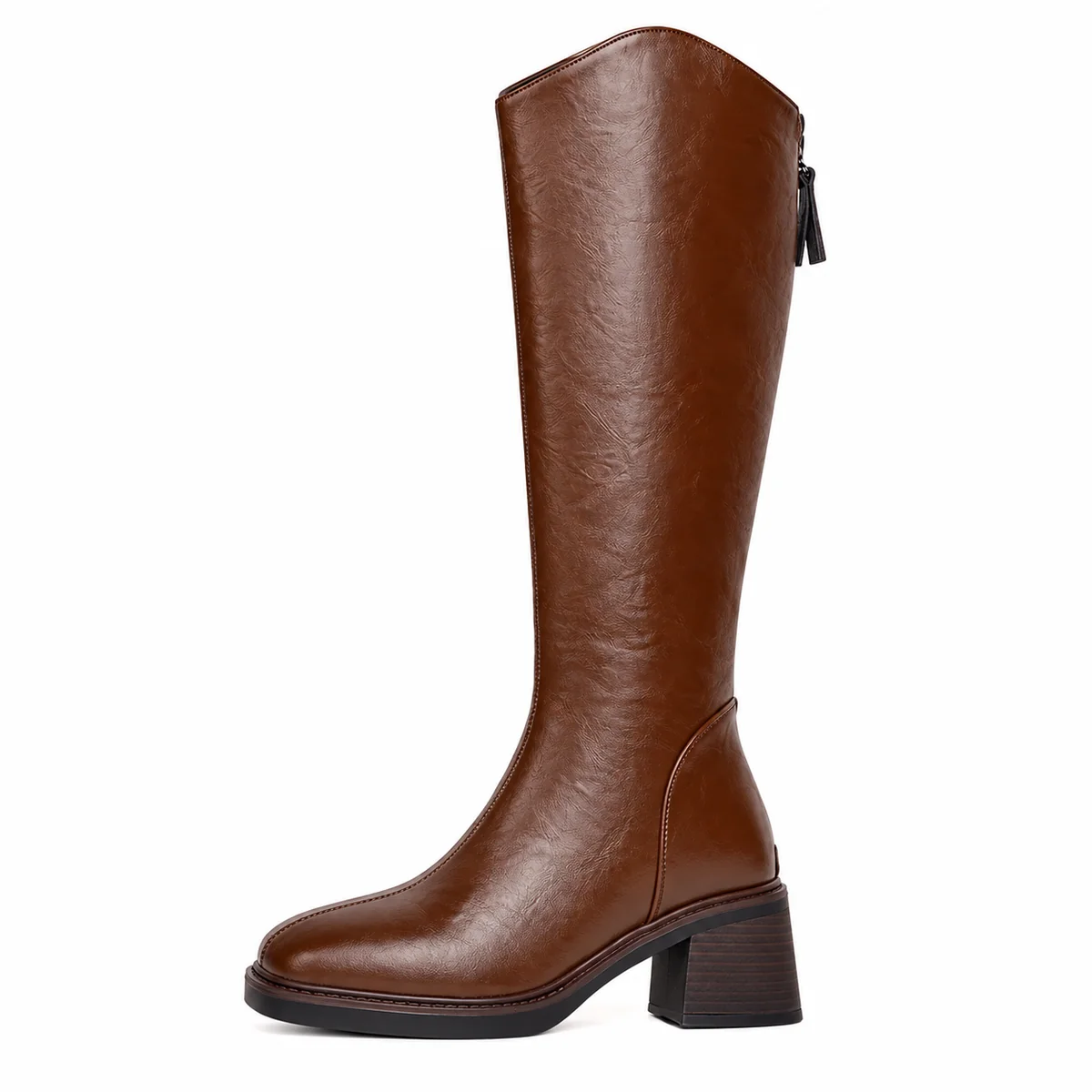 bottes western femme marron doublees d 44600 10b vue laterale