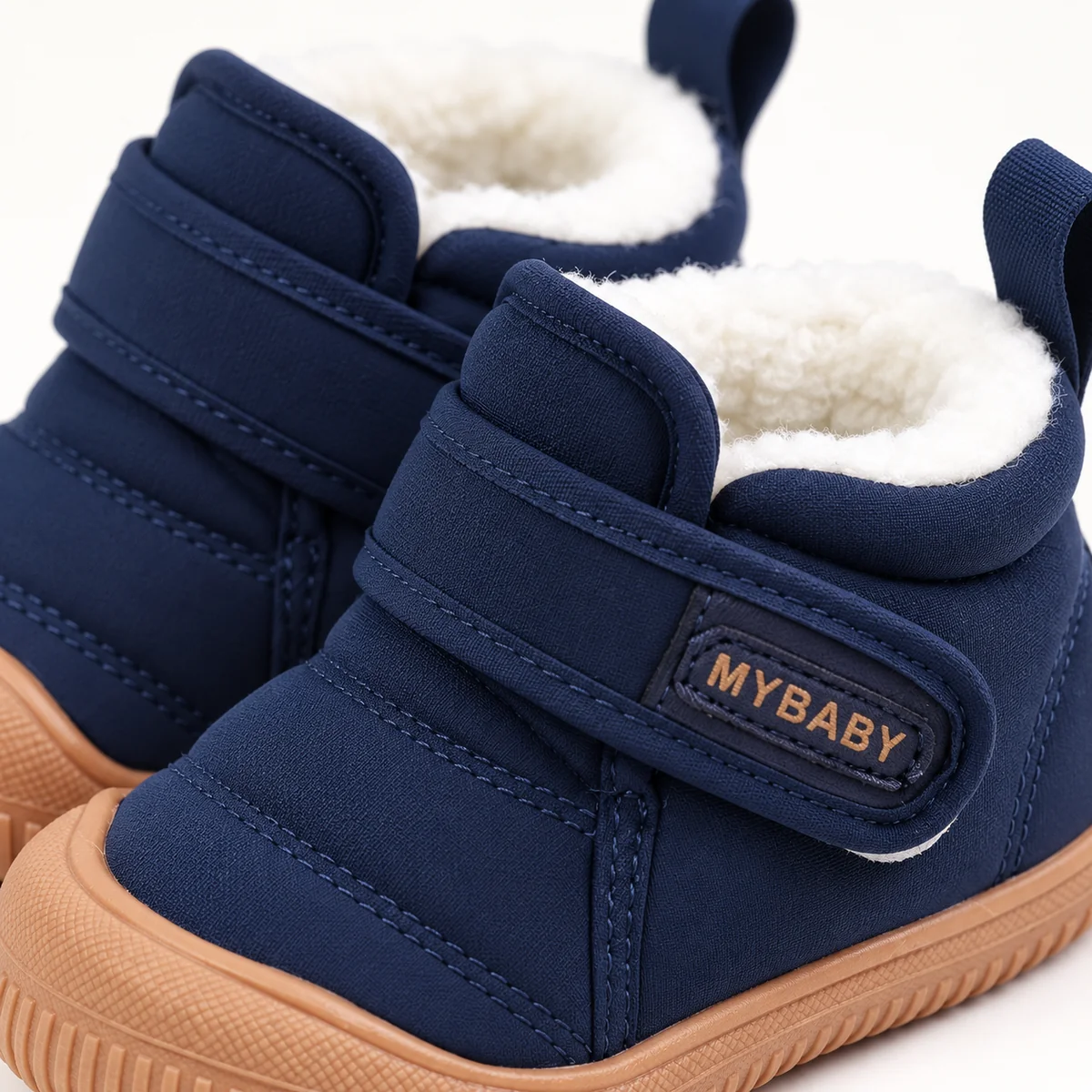 bottines bebe bleues fourrees a scratc 44545 10a detail