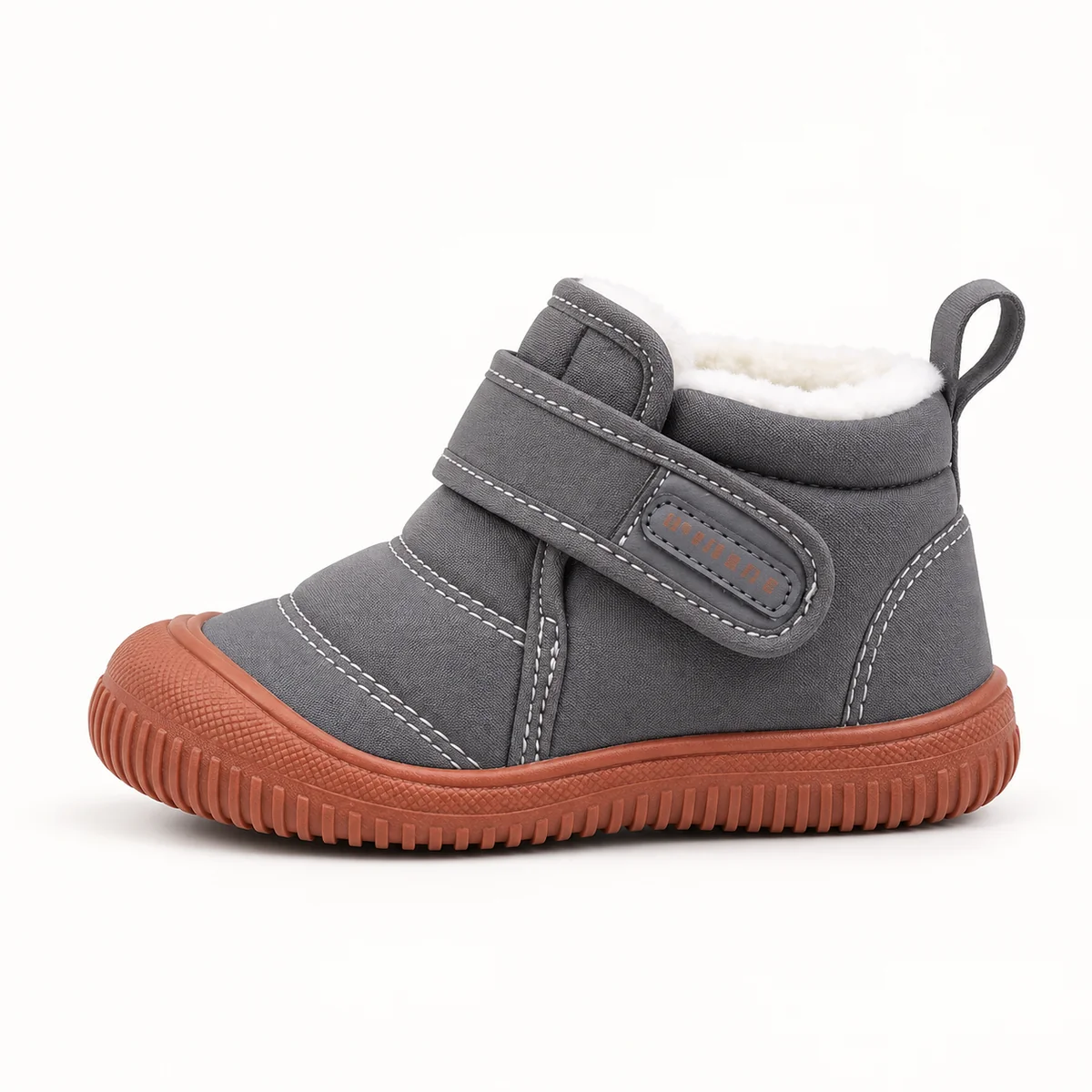 bottines bebe grises fourrees a scratc 44544 10a vue laterale