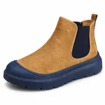 Bottines Chelsea homme en cuir avec semelle contrastante élégantes