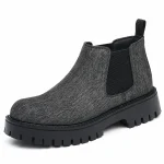 Bottines Chelsea homme à tige textile et semelle crantée en extérieur