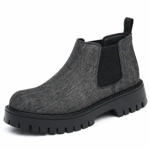 Bottines Chelsea homme à tige textile et semelle crantée en extérieur