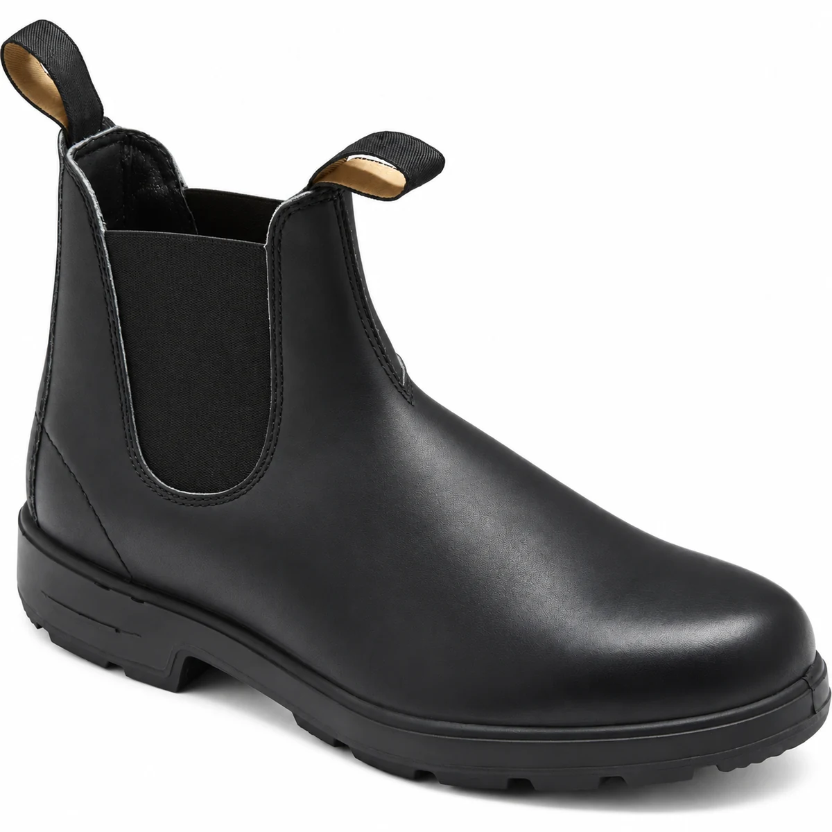 Bottines Chelsea homme noires avec double tirette et semelle antidérapante