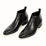 Bottines Chelsea homme noires avec effet texturé élégantes