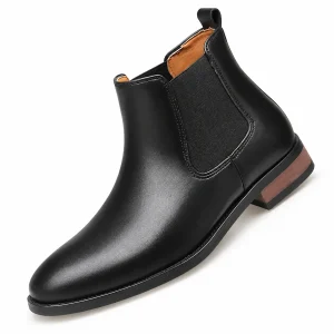 Bottines Chelsea homme noires avec semelle contrastante élégantes