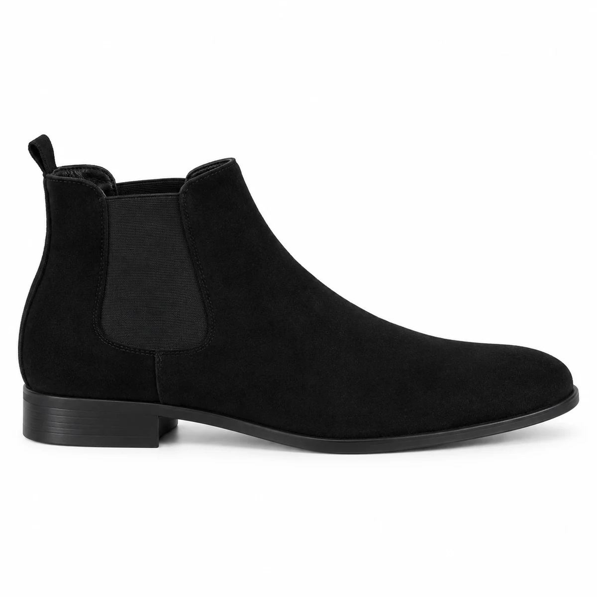 Bottines Chelsea élégantes pour homme en suédine noire