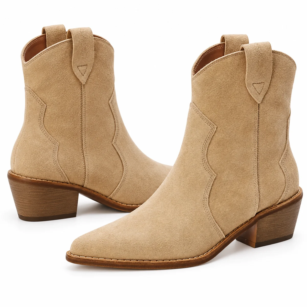 Chaussures cowboy femme à col découpé et style chic