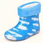 bottines de pluie enfant bleues a nuag 44399 13a vue principale