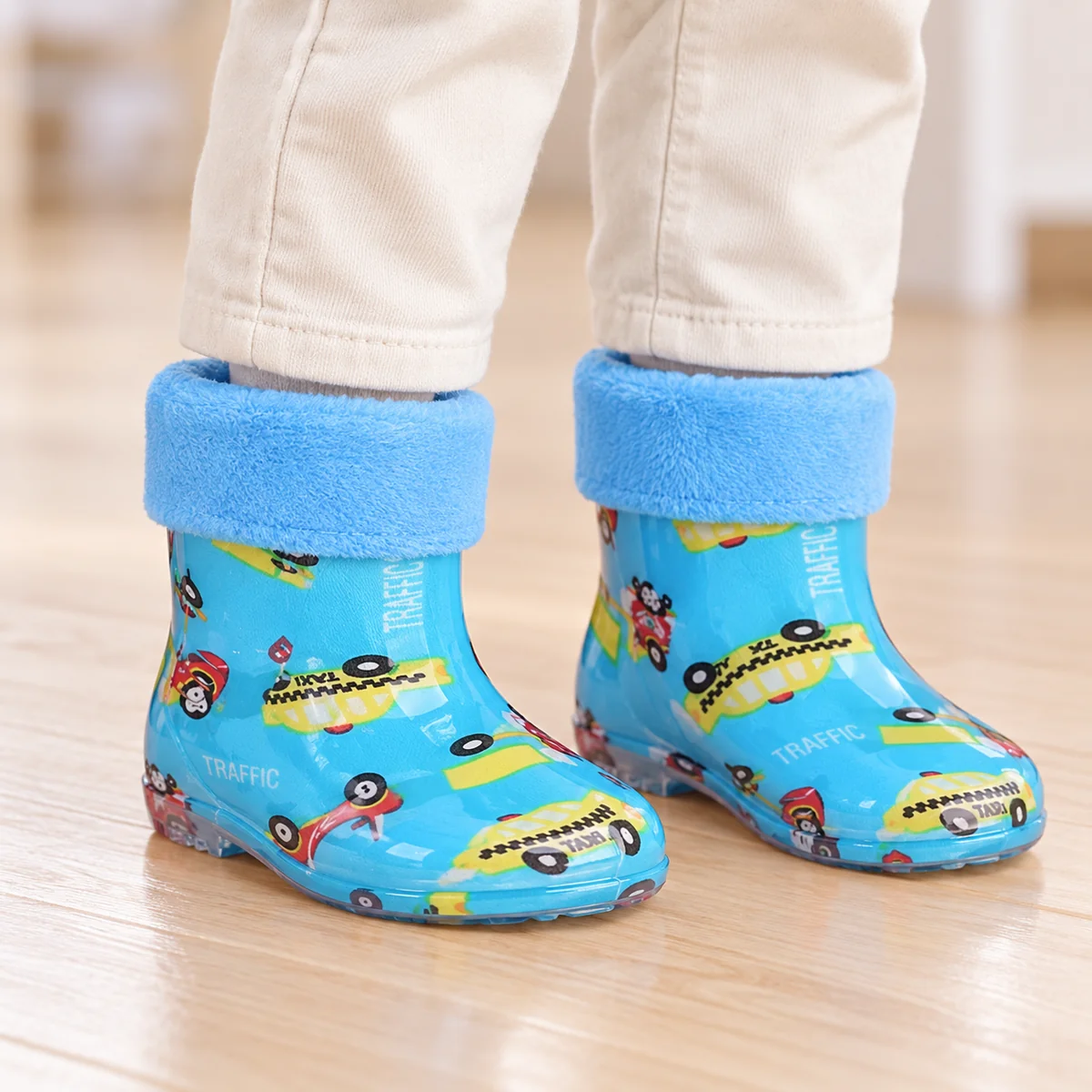 bottines de pluie enfant bleues a taxi 44400 13a porte