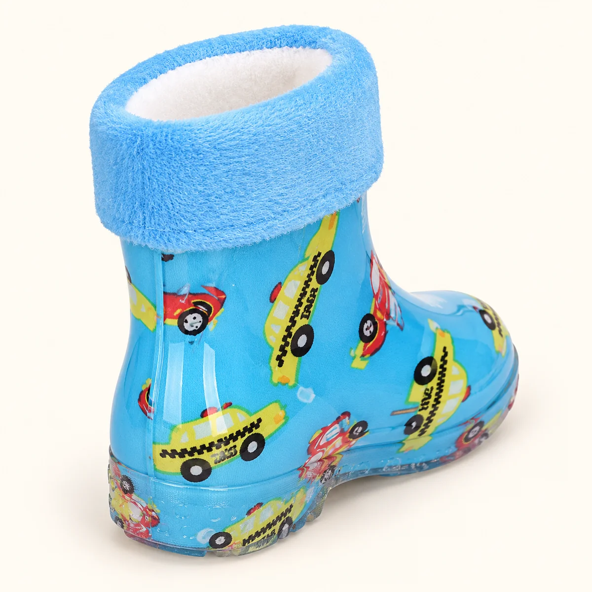 bottines de pluie enfant bleues a taxi 44400 13a vue arriere