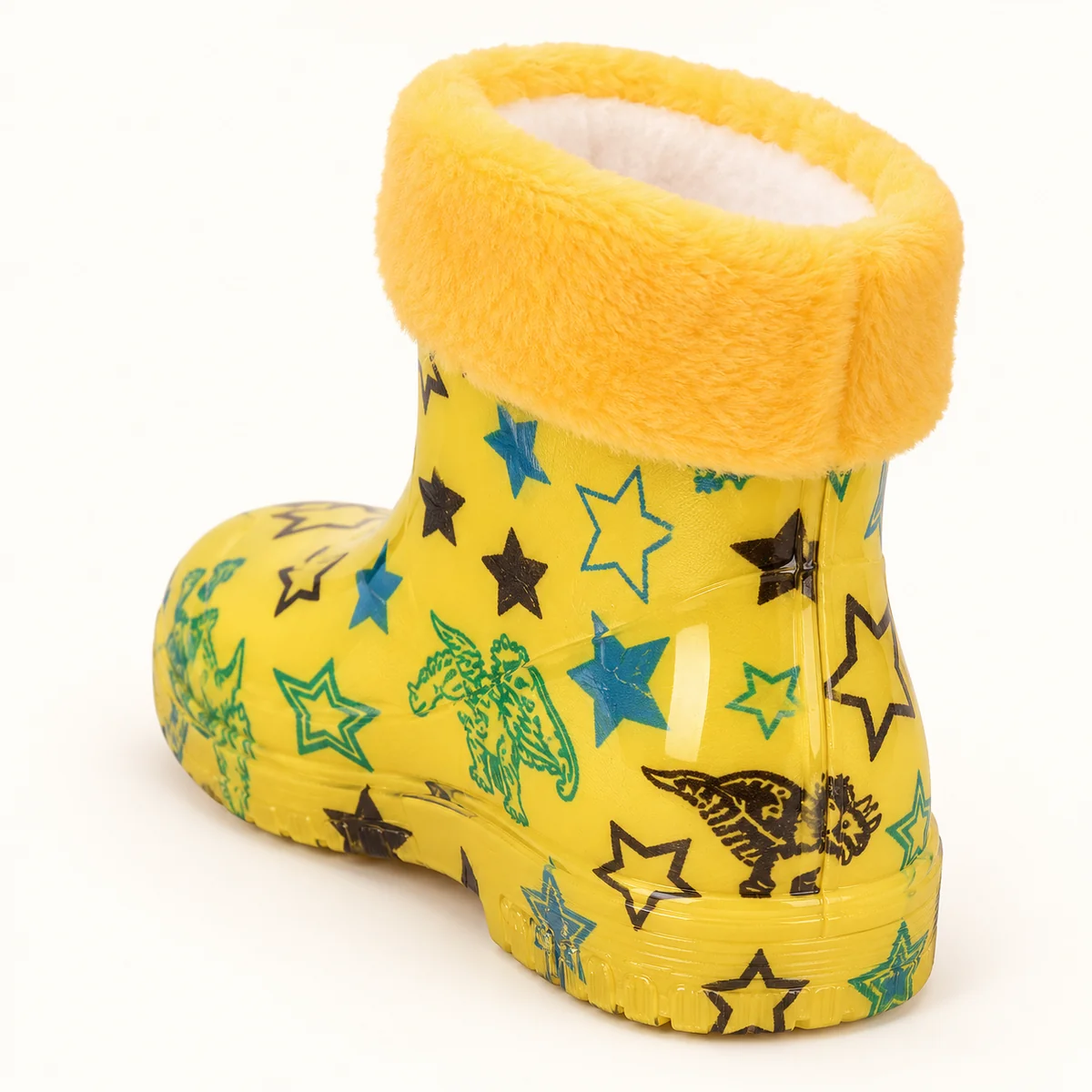 bottines de pluie enfant jaunes a etoi 44397 13a vue arriere