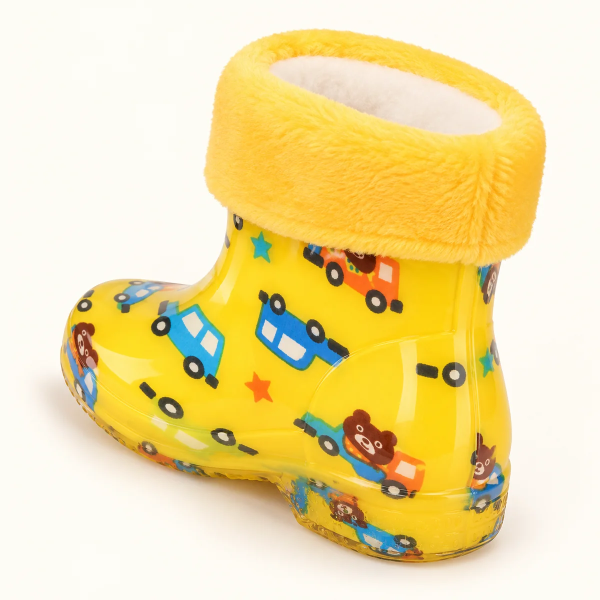 bottines de pluie enfant jaunes a peti 44398 13a vue arriere