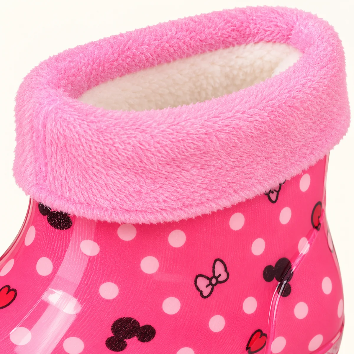 bottines de pluie enfant roses a pois 44394 13a detail