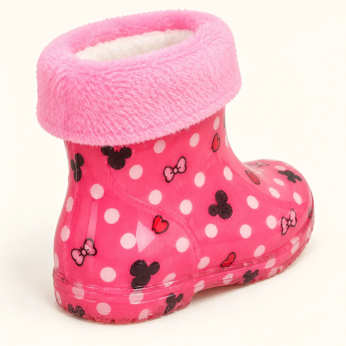 bottines de pluie enfant roses a pois 44394 13a vue arriere