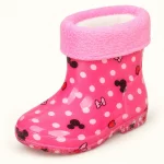 bottines de pluie enfant roses a pois 44394 13a vue principale