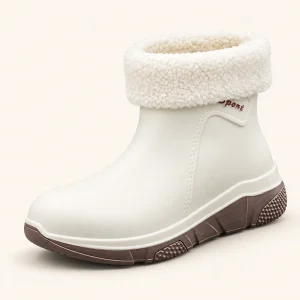 bottines de pluie femme blanches fourr 44465 12b vue principale