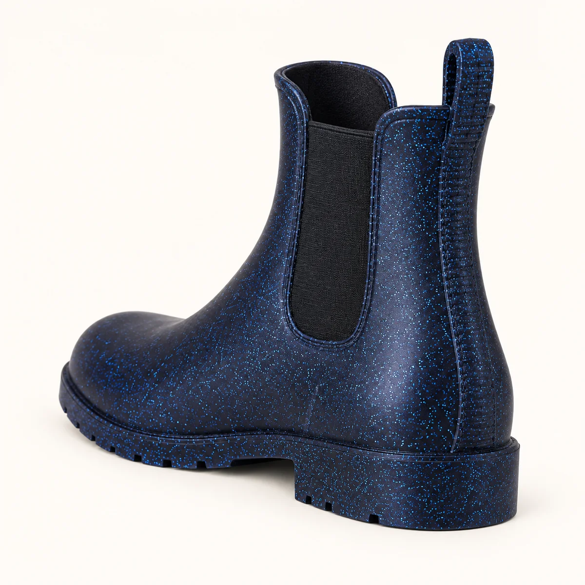 bottines de pluie femme bleues etoilee 44481 11a vue arriere