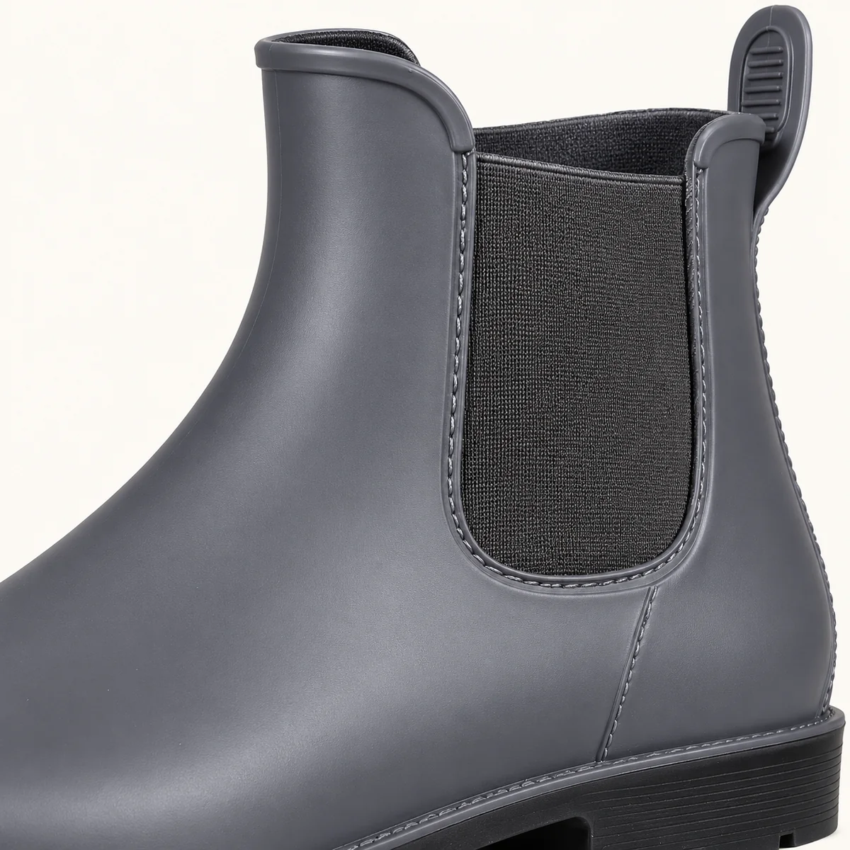 bottines de pluie femme grises style c 44478 12b detail