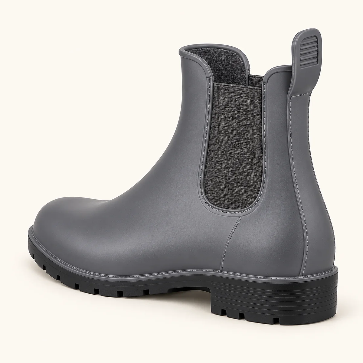 bottines de pluie femme grises style c 44478 12b vue arriere