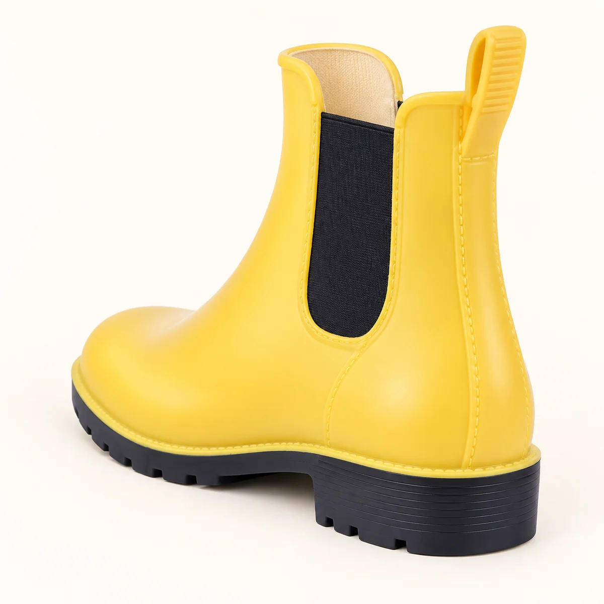 bottines de pluie femme jaunes style c 44483 11a vue arriere