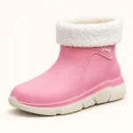 bottines de pluie femme roses fourrees 44467 12b vue principale