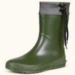 bottines de pluie femme vertes a col a 44462 12b vue principale