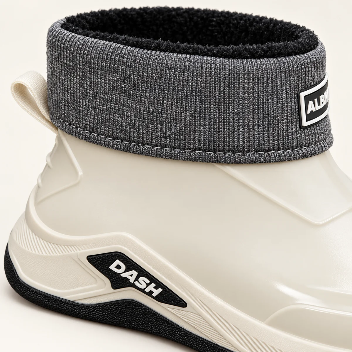 bottines de pluie homme beiges fourree 44489 11a detail