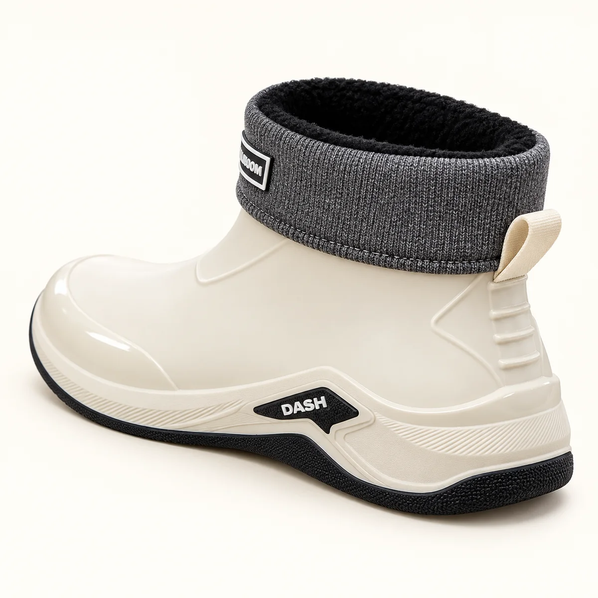 bottines de pluie homme beiges fourree 44489 11a vue arriere