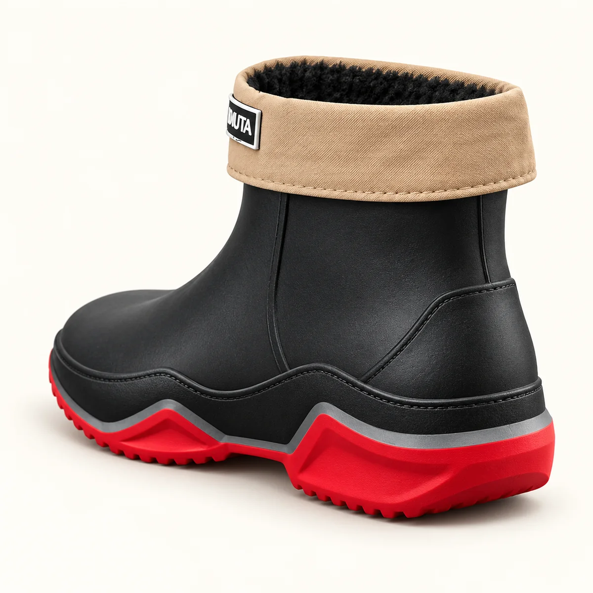 bottines de pluie mixtes a semelle rou 44474 12b vue arriere