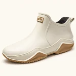 bottines de pluie mixtes beiges en pvc 44475 12b vue principale
