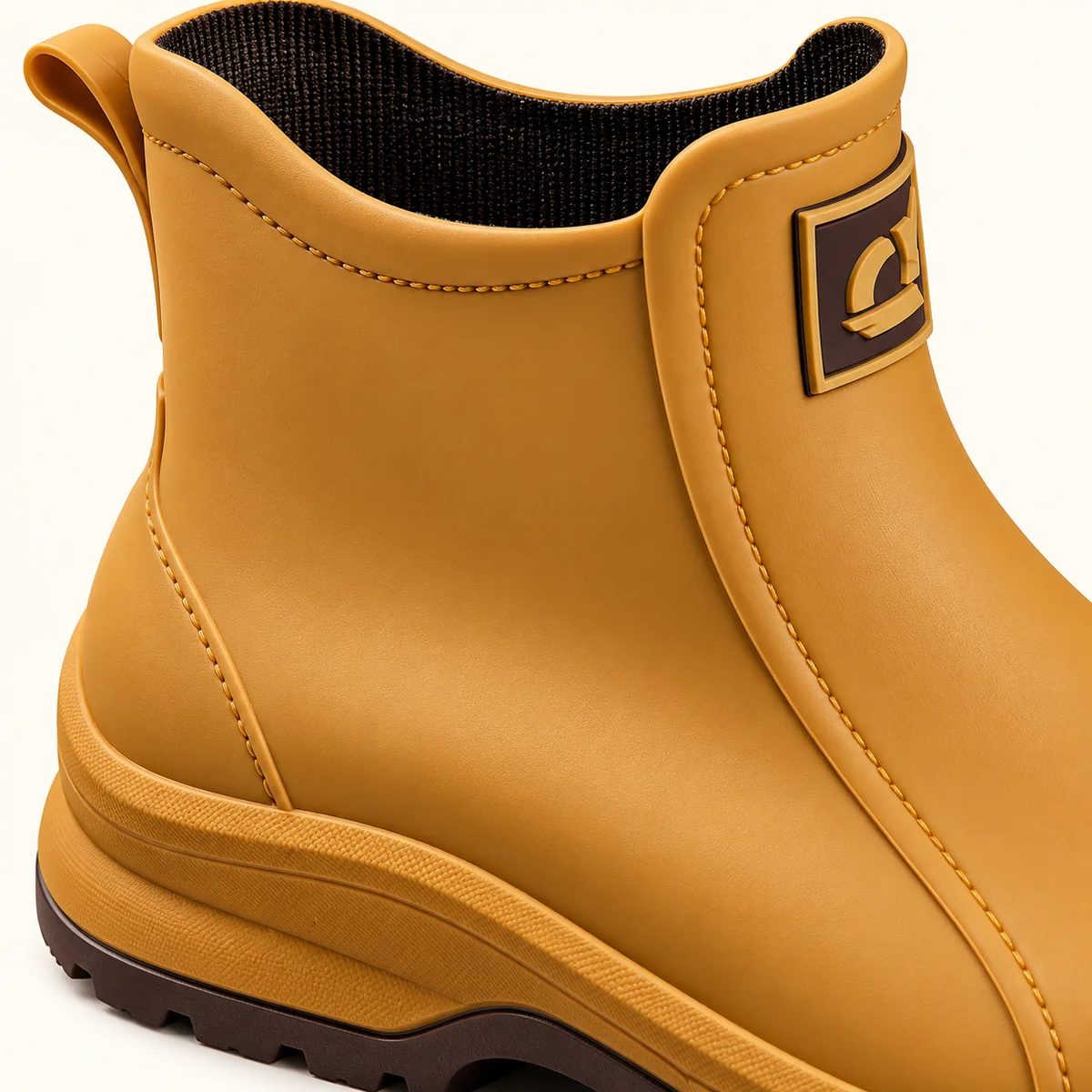 bottines de pluie mixtes marron a tige 44469 12b detail
