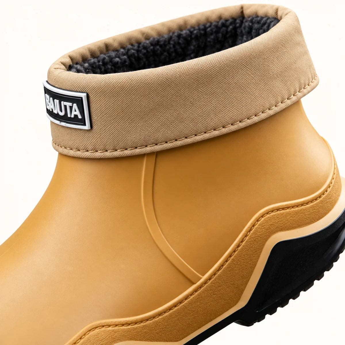 bottines de pluie mixtes marron fourre 44472 12b detail