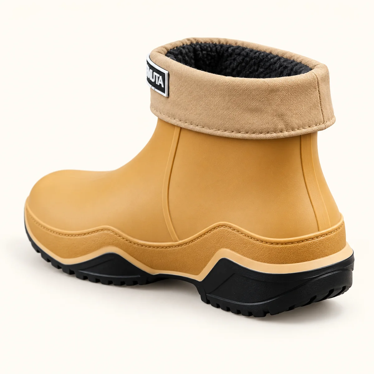 bottines de pluie mixtes marron fourre 44472 12b vue arriere