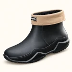 bottines de pluie mixtes noires fourre 44473 12b vue principale