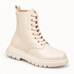 bottines enfant beiges a lacets en pu 44547 10a vue principale
