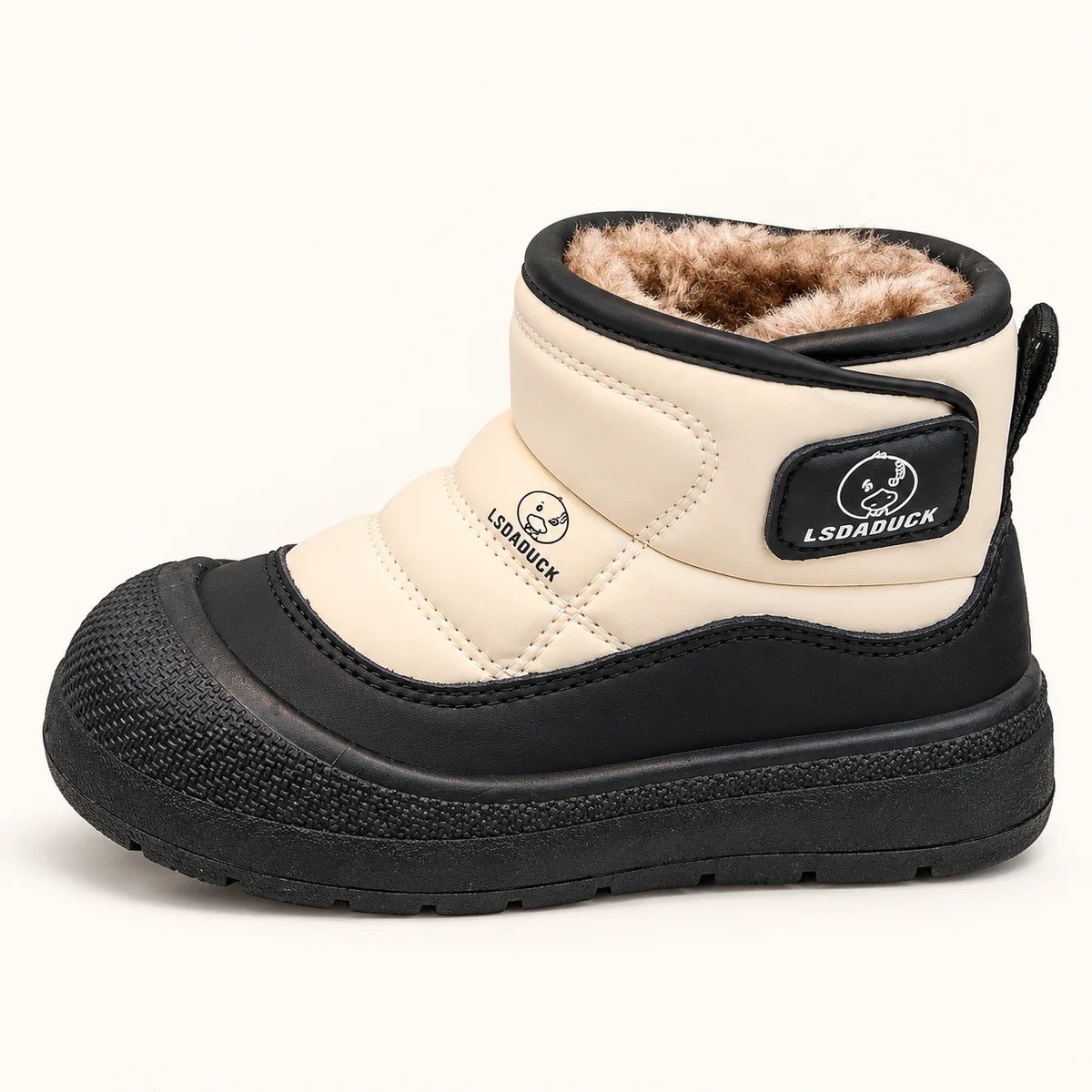 Bottines pour enfant en duo de couleurs avec système de fixation large