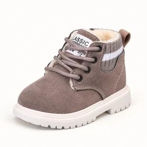 bottines enfant grises fourrees a lace 44549 10a vue principale