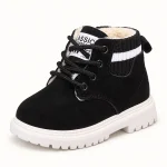 bottines enfant noires fourrees a lace 44550 10a vue principale