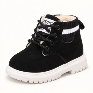 bottines enfant noires fourrees a lace 44550 10a vue principale