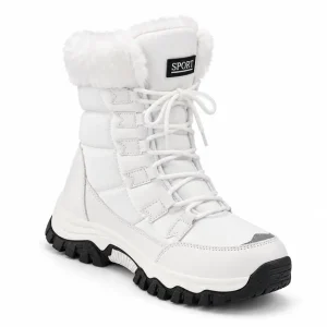 bottines femme blanches en pu a lacets vue de trois quarts sur fond blanc 44786