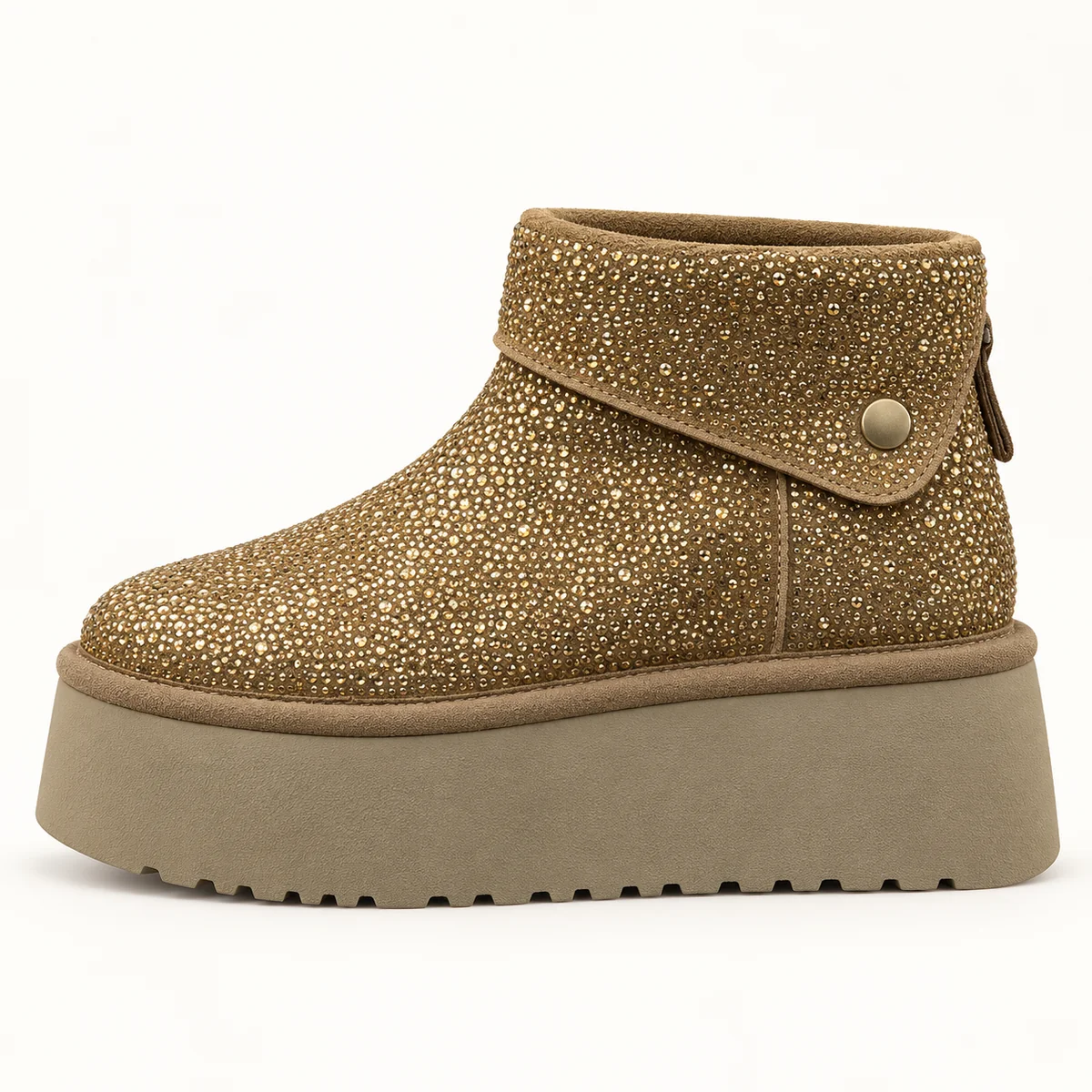 bottines femme dorees doublees a stras 44602 10b vue laterale