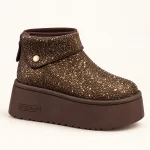 bottines femme marron doublees a stras 44601 10b vue principale