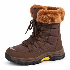 bottines femme marron en pu a lacets vue de trois quarts sur fond blanc 44788