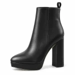 bottines femme noires a plateforme et talon epais lot18a vue principale
