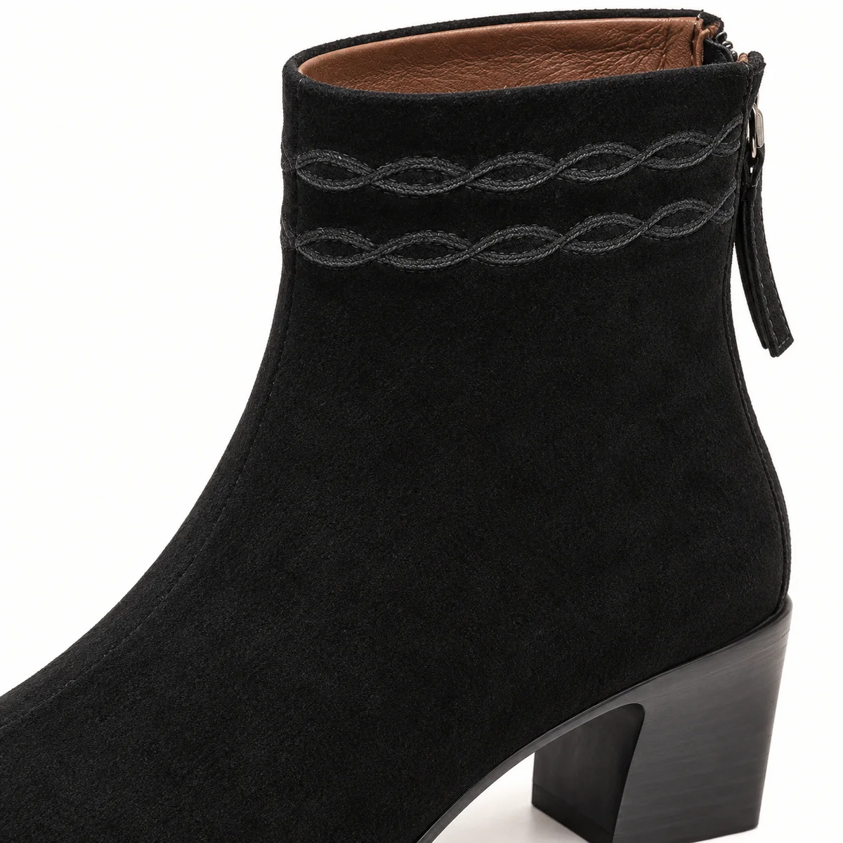 Chaussures d'hiver femme noires fourrées avec bride stylisée